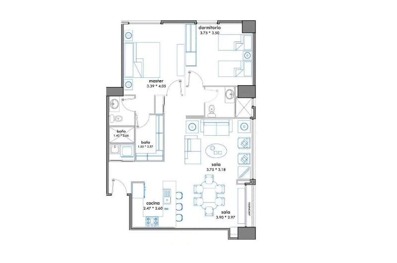Apartamento en alquiler cerca de Zona Pradera — foto 13 de 13