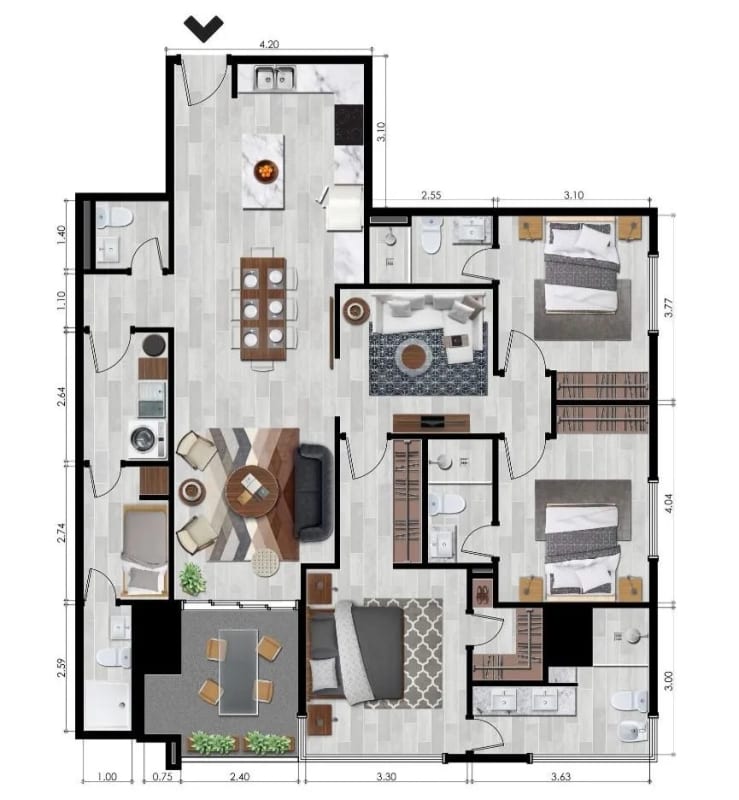 Apartamento en Venta en Zona 10 con Espacios Amplios y Funcionales + Amenidades Exclusivas — foto 8 de 17