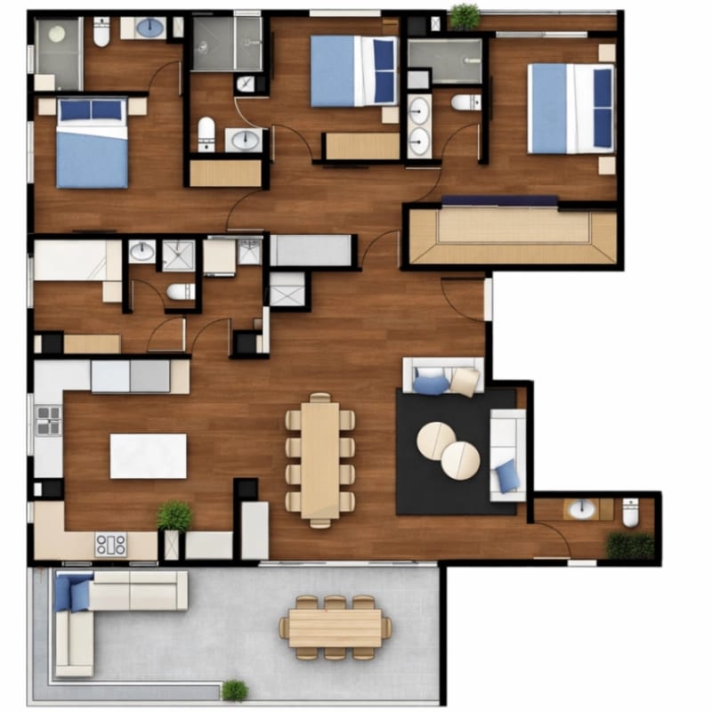 Apartamento con la comodidad de una casa en venta en zona 15 (copia) — foto 8 de 17